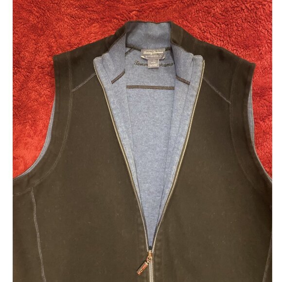 Tommy Bahama Men's Reversible Vest - Black/Blue -  Medium - Picture 3 of 8